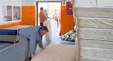 DEPREM BÖLGESİNE YATAK DESTEĞİ