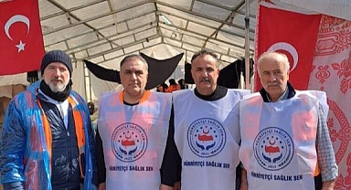 HÜRRİYETÇİ SAĞLIK SEN DEPREM BÖLGESİNDE