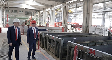 BAŞKAN VARLI’DAN GAZBETON FABRİKASINA ZİYARET