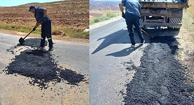 KÖY YOLLARINA ASFALT YAMASI