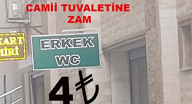CAMİİ TUVALETİNE ZAM