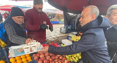 ÇERİKLİ BELEDİYESİ PAZARCILARIN İÇİNİ ISITTI