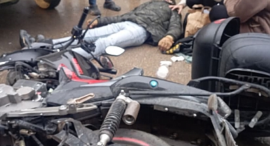 KIRIKKALE’DE MOTOSİKLET İLE ARAÇ ÇARPIŞTI