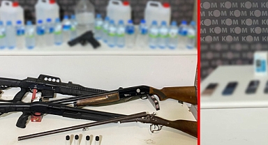 BİNLERCE MAKARON VE SİLAH ELE GEÇİRİLDİ