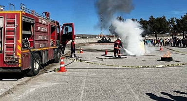 BALIŞEYH’TE YANGIN TATBİKATI GERÇEĞİ ARATMADI