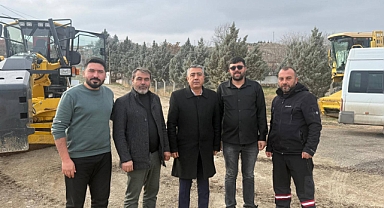 Evliyalı Köyü Giriş Yolunda Çalışmalar Yerinde İncelendi