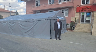 ÇELEBİ’DE DAYANIŞMANIN YENİ ADRESİ: TAZİYE VE ACİL HİZMET ÇADIRLARI HİZMETE GİRDİ