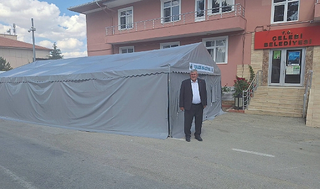 ÇELEBİ’DE DAYANIŞMANIN YENİ ADRESİ: TAZİYE VE ACİL HİZMET ÇADIRLARI HİZMETE GİRDİ